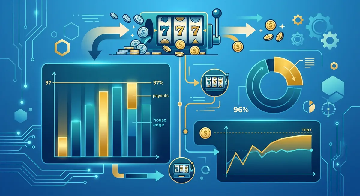 Ilustrasi konsep RTP dan volatilitas pada mesin slot